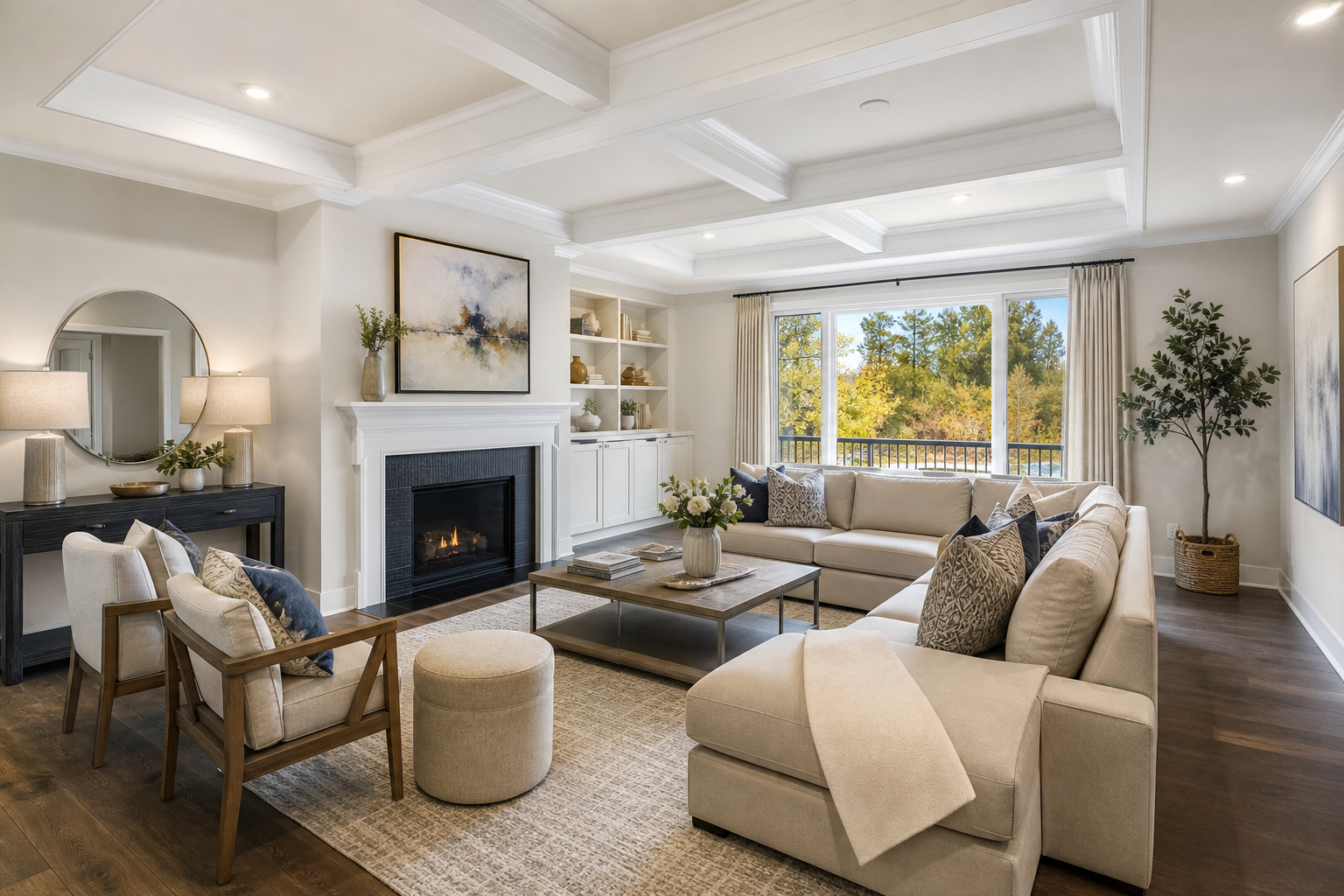 Retouche de photos immobilières avec home staging virtuel et corrections d'objectif